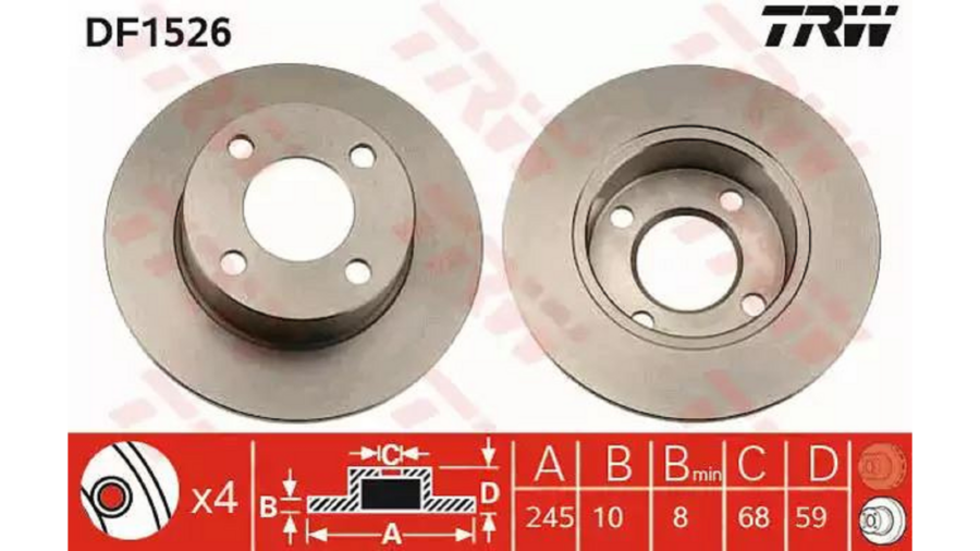 Dischi Freno (Coppia) Ant.Audi 80 84+