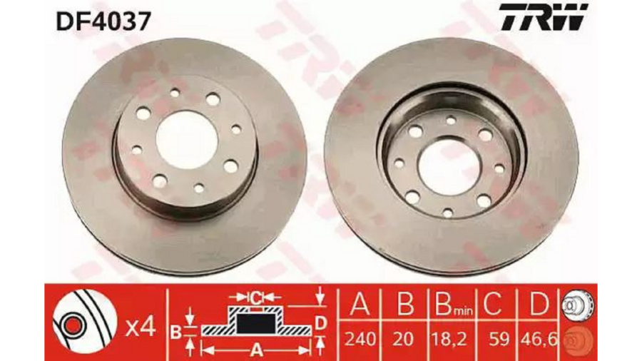 Dischi Freno (Coppia) Ant.Palio S.W. 96+