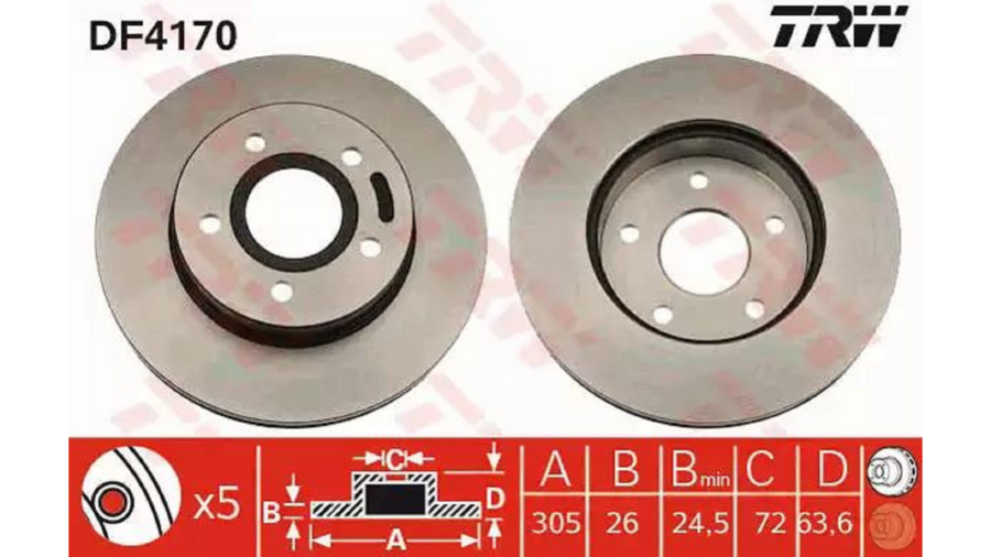 Dischi Freno (Coppia) Ant.Grand Cherokee 2.7-3.1 Td