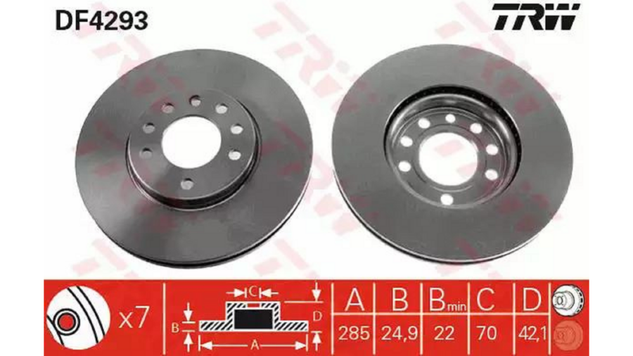Dischi Freno (Coppia) Ant.Croma 05+Vetra C 02+(285Mm)