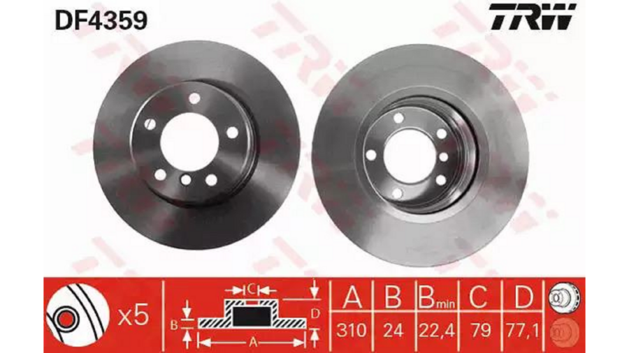 Dischi Freno (Coppia) Ant.Bmw 525D “E60-61”