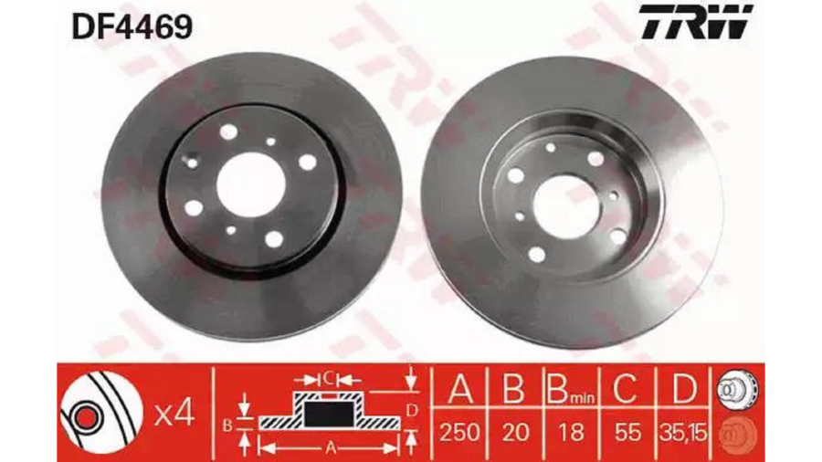 Dischi Freno (Coppia) Ant.Peug.107-C1-Aygo “247Mm”