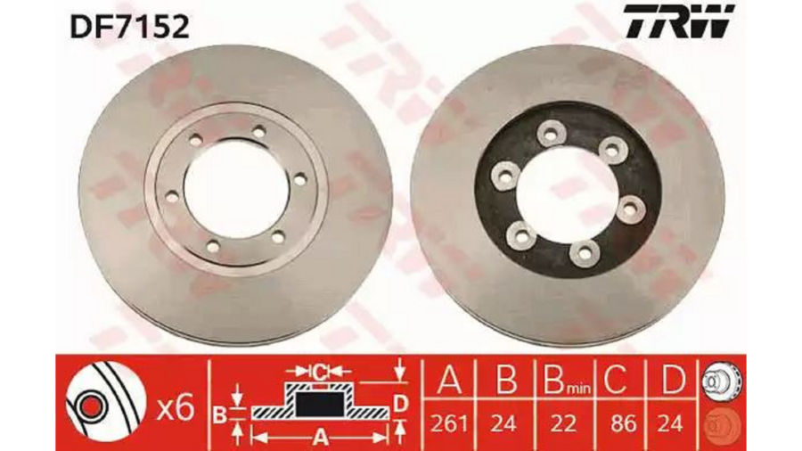 Dischi Freno (Coppia) Ant.Kia K2500