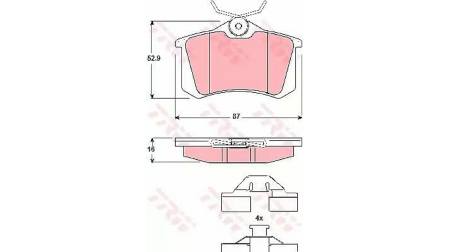 Pastiglie Freno Post.Megane 03-+Passat-Golf 98-+A3-A4-A6