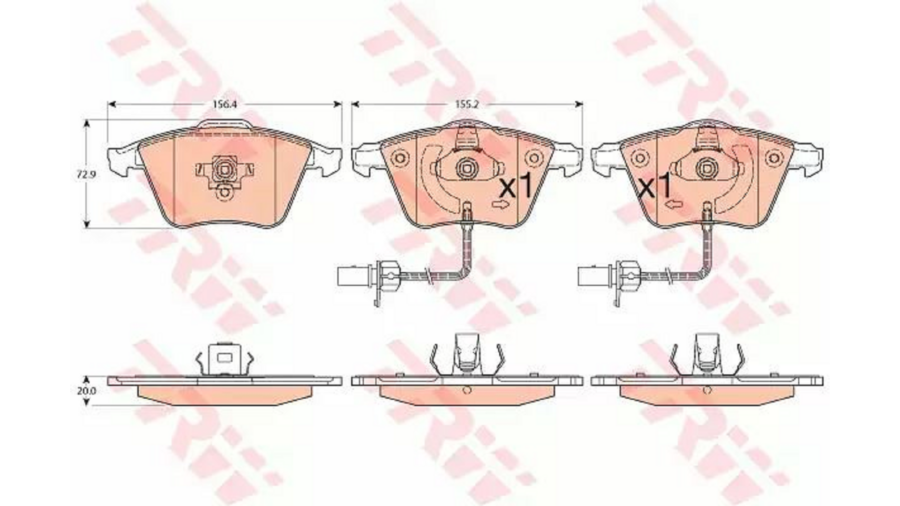 Pastiglie Freno Ant.Audi A6 2.7-3.0 06-+Tdi (2 Spie)