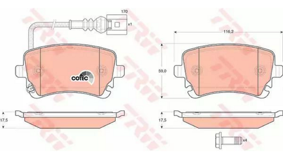 Pastiglie Freno Post.Vw Multivan 03-+