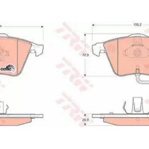 Pastiglie Freno Ant.Audi A6 2.7-3.0 06-+Tdi (2 Spie)