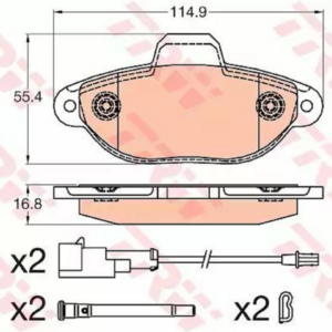 Pastiglie Freno Ant.500-Fiorino 07-+Ka 08-+1.2I-1.3 Mjet