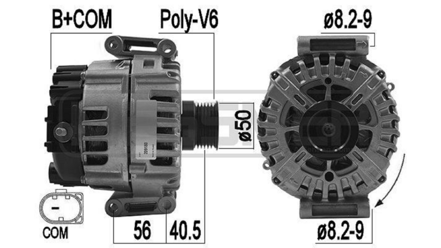 alternatore 180ah classe c 08+220 cdi