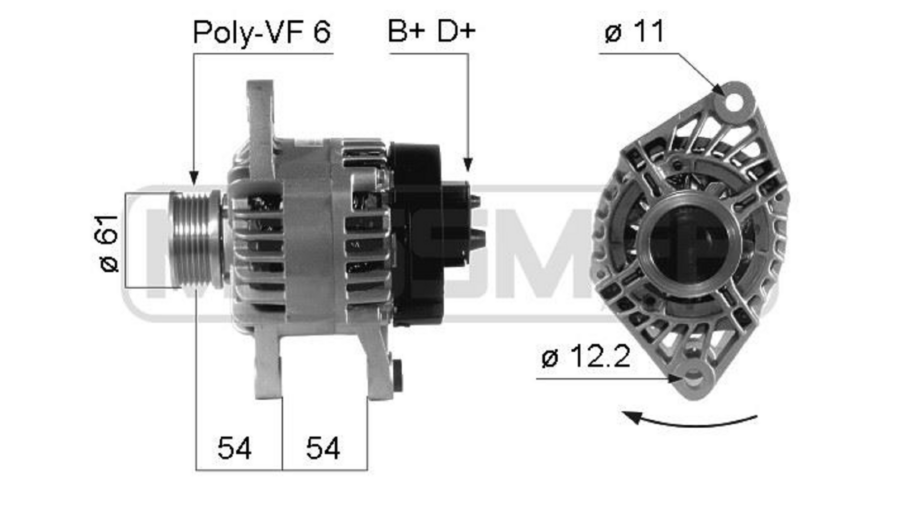 alternatore 100ah doblò-stilo 03+bravo/a 98+1.9 jtd