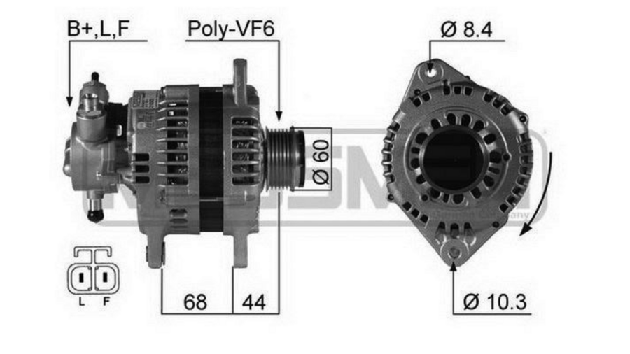 Alternatore 100ah Astra H 04+ Meriva A-Corsa C 03+ 1.7 Cdti
