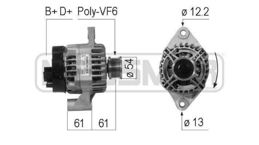Alternatore 120ah Bravo 07+ Croma 05+ Mito 08+ Grande Punto 05+