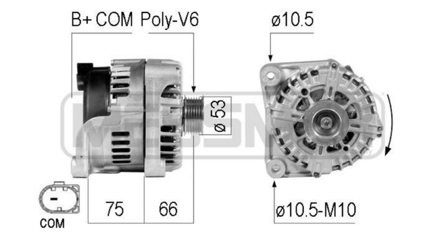 alternatore 180ah bmw serie 1 06+x1-x3 118d-120d