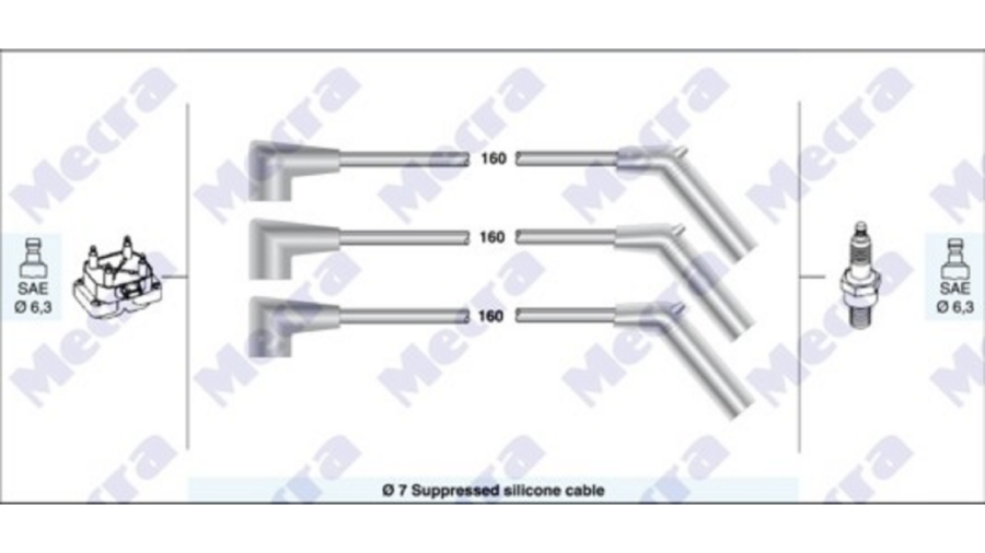 Kit Cavi Candele Chevrolet/Daewoo Matiz 800i 3cil.