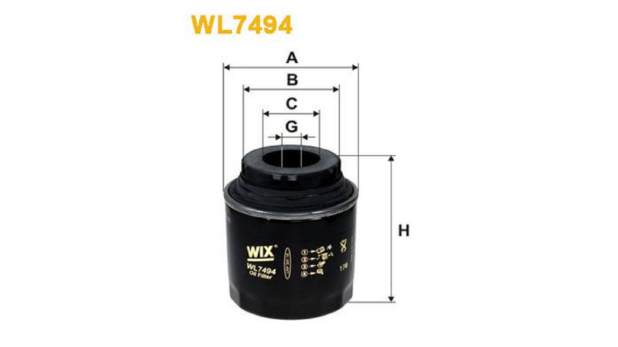 Filtro Olio A1 /A2 / Golf Vi Jetta Vi 1.4 1.6 Tsi 09+