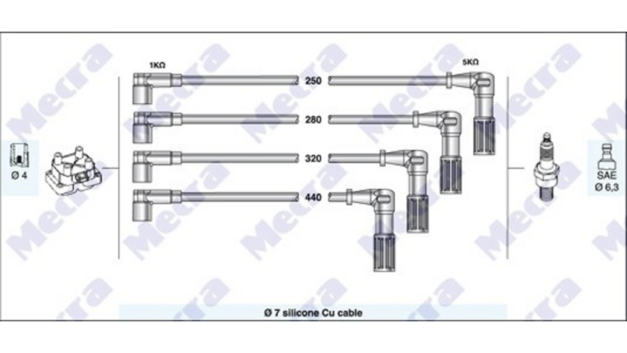 Kit Cavi Candele Fiat Punto Gt Turbo 1.4