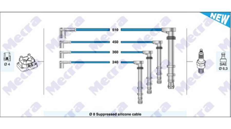 Kit Cavi Candele Bravo/a 95+Lybra-Multipla 99+1.6 16v (Bipower)