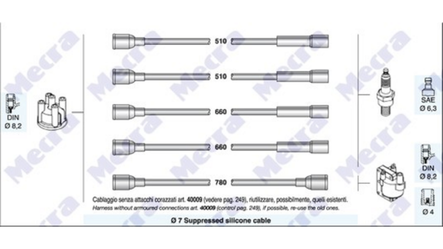 Kit Cavi Candele Opel Corsa a/Kadet e 1.0-1.2