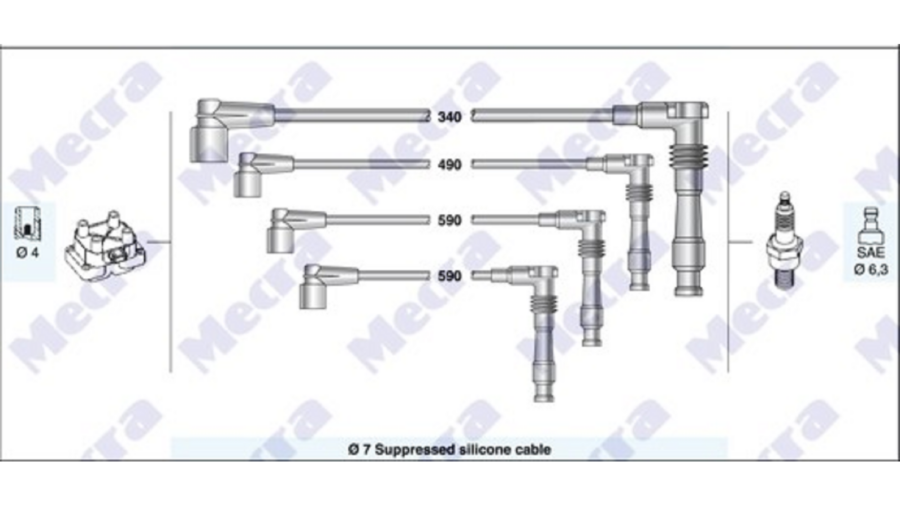 Kit Cavi Candele Opel Astra F-G/Corsa B/Tigra/Vectra B 1.4-1.6