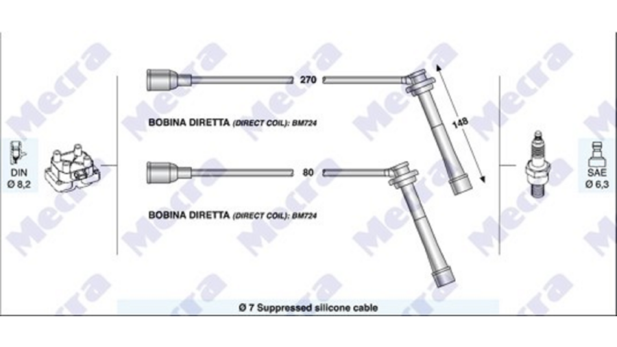 Kit Cavi Candele Suzuki Jimny 1.3 Motore M13a