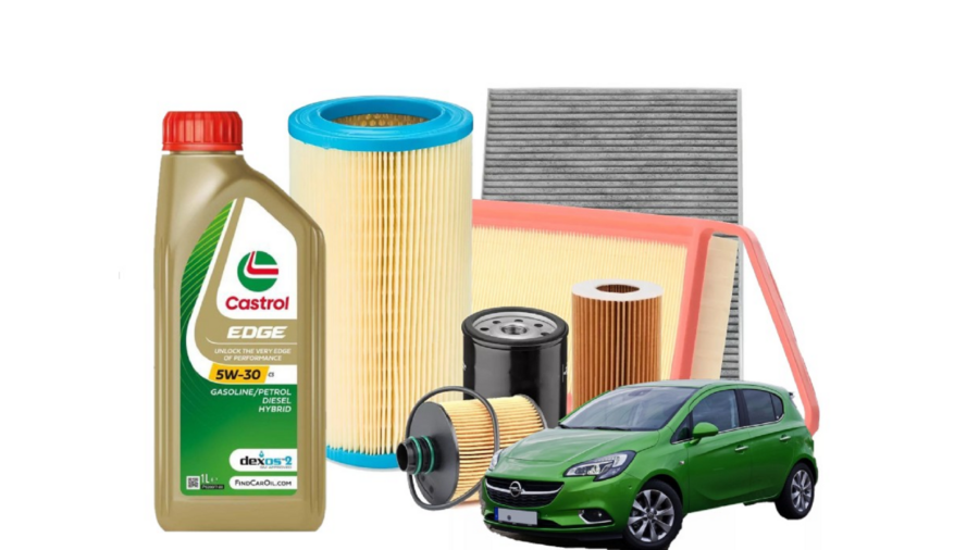 Kit Tagliando Opel Corsa E 1.3 Cdti + Lt.4 Castrol Edge 5w30 C3