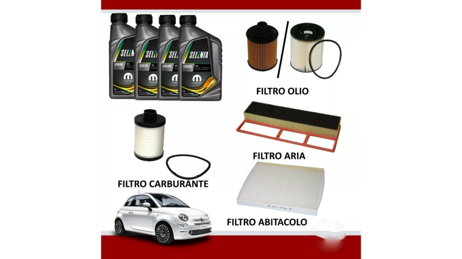 Kit Tagliando Panda 169 1.3 Mjt 70cv 51kw + Lt.4 Selenia Wr 5w40