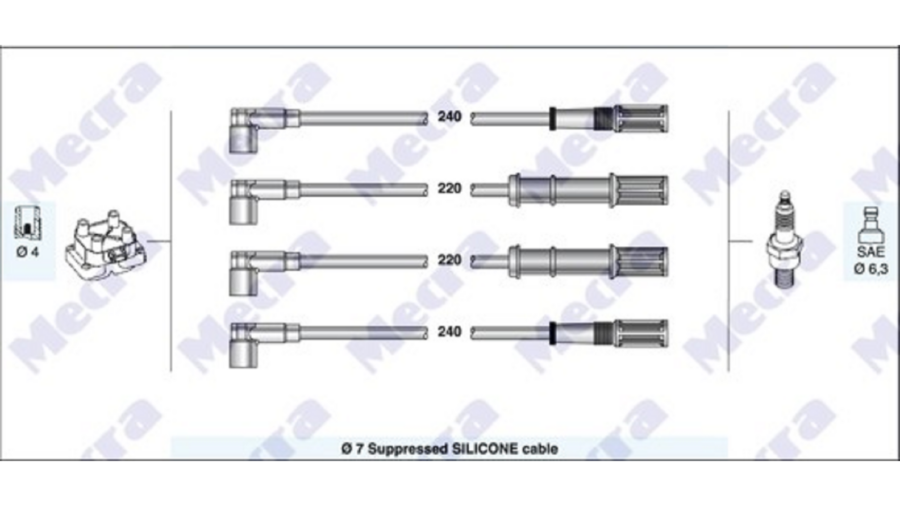 Kit Cavi Candele Fiat Grande Punto 1.2 05+